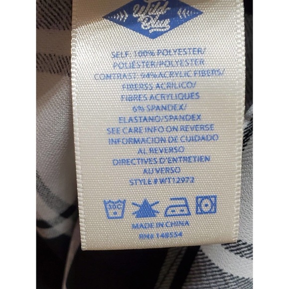 Sadie Robertson Women's Black & White Polyester Round Neck Long Sleeve Blouse L - Picture 11 of 12